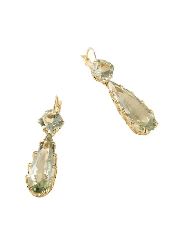 Crown 18-karat Gold Amethyst Earrings