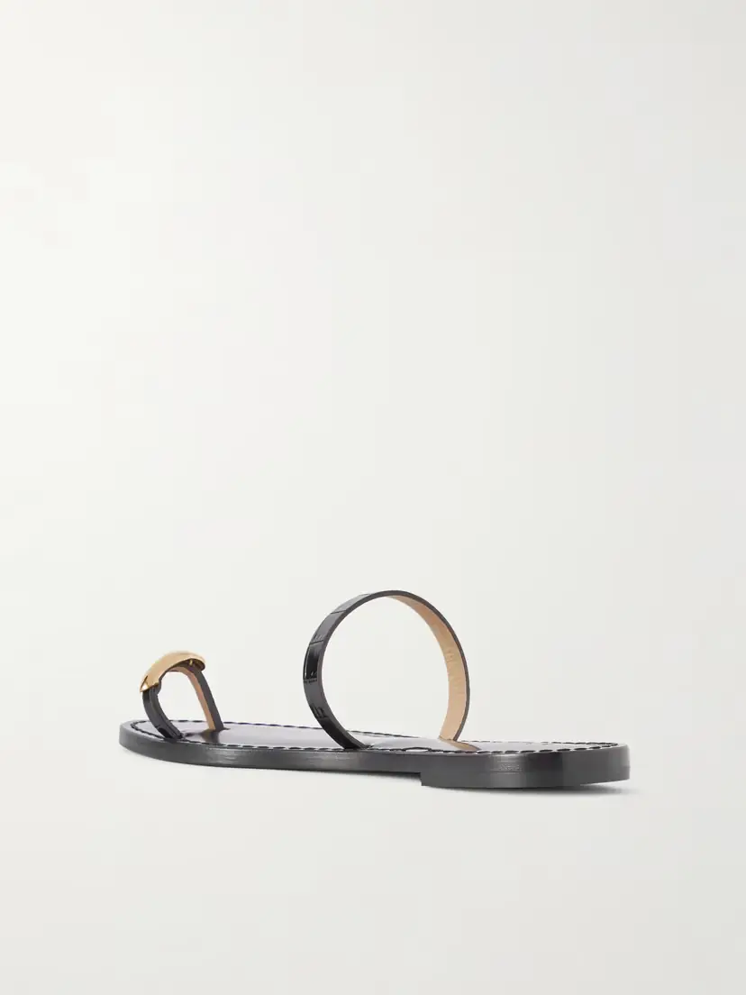 AMANU The Kibera Embellished Croc-effect Leather Sandals | Thumbnail 3 AMANU The Kibera Embellished Croc-effect Leather Sandals | Thumbnail 3