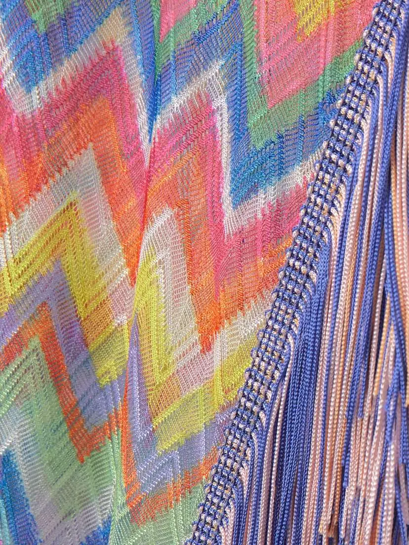 Missoni One-shoulder Fringed Striped Crochet-knit Mini Dress | Thumbnail 4