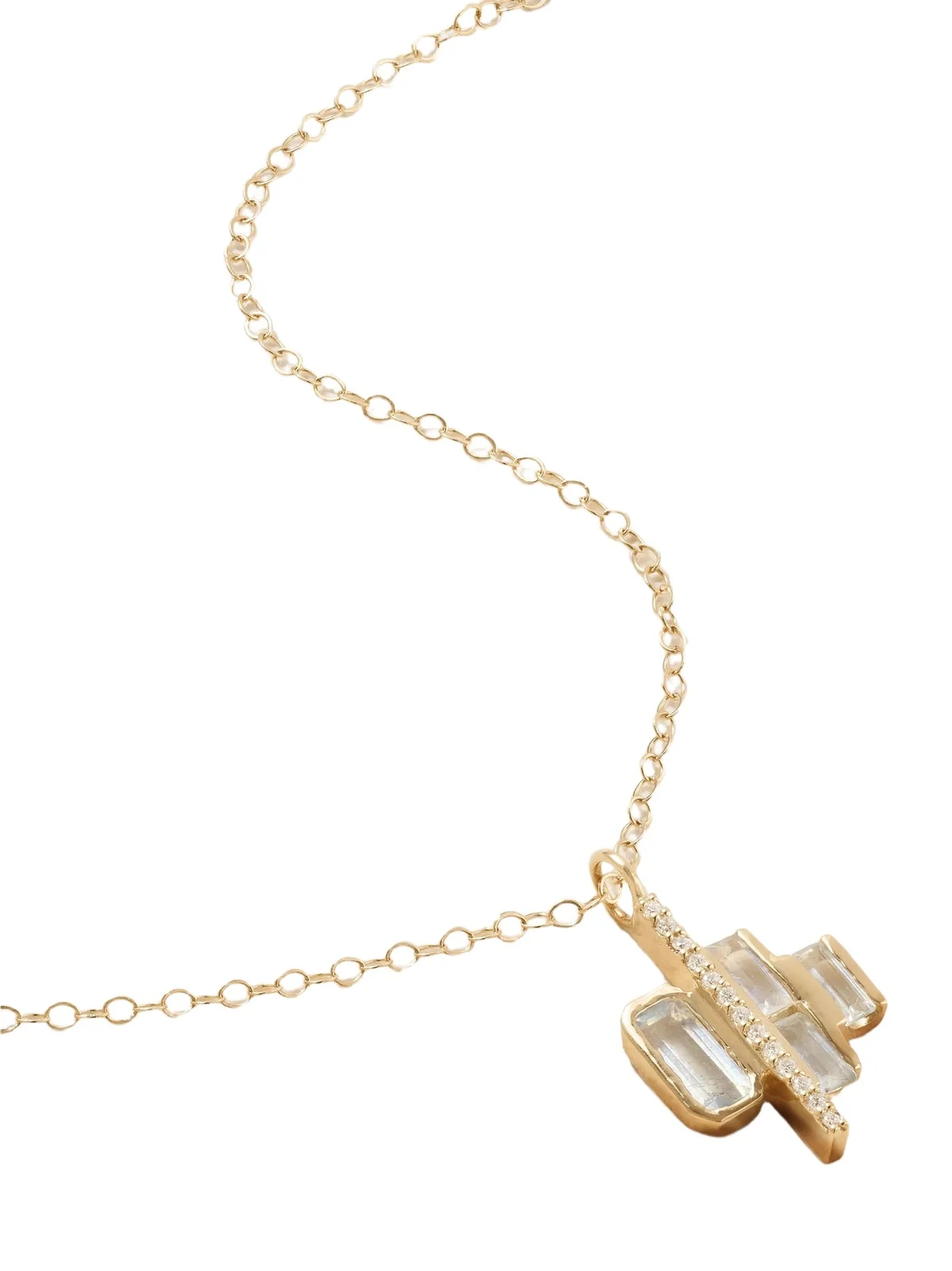 Cityscape Triple 14-karat Recycled Gold, Aquamarine And Diamond Necklace Cityscape Triple 14-karat Recycled Gold, Aquamarine And Diamond Necklace