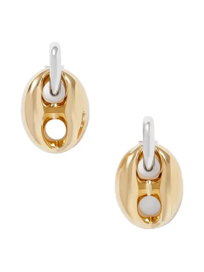 Xtra Eight Silver- And Gold-tone Earrings