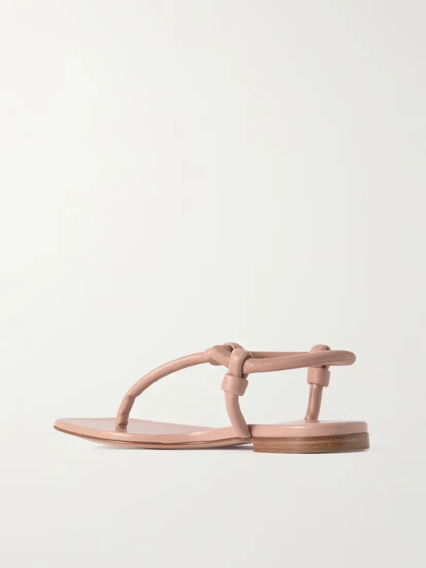 Gianvito Rossi Juno Thong Knotted Leather Sandals | Thumbnail 3 Gianvito Rossi Juno Thong Knotted Leather Sandals | Thumbnail 3