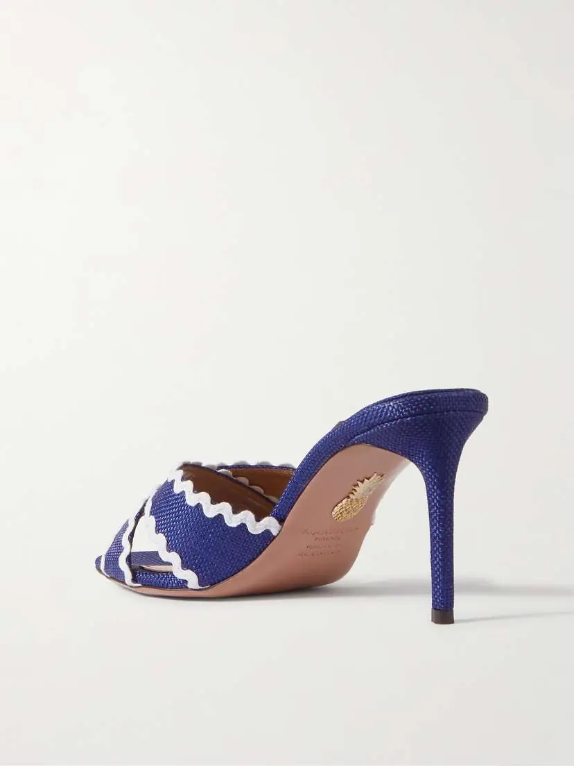 Aquazzura Ric Rac 75 Raffia Sandals - IT35.5 | Thumbnail 3