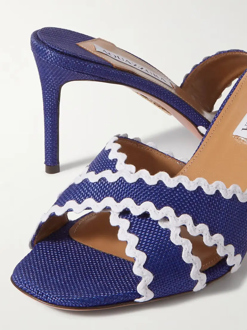 Aquazzura Ric Rac 75 Raffia Sandals - IT35.5 | Thumbnail 4
