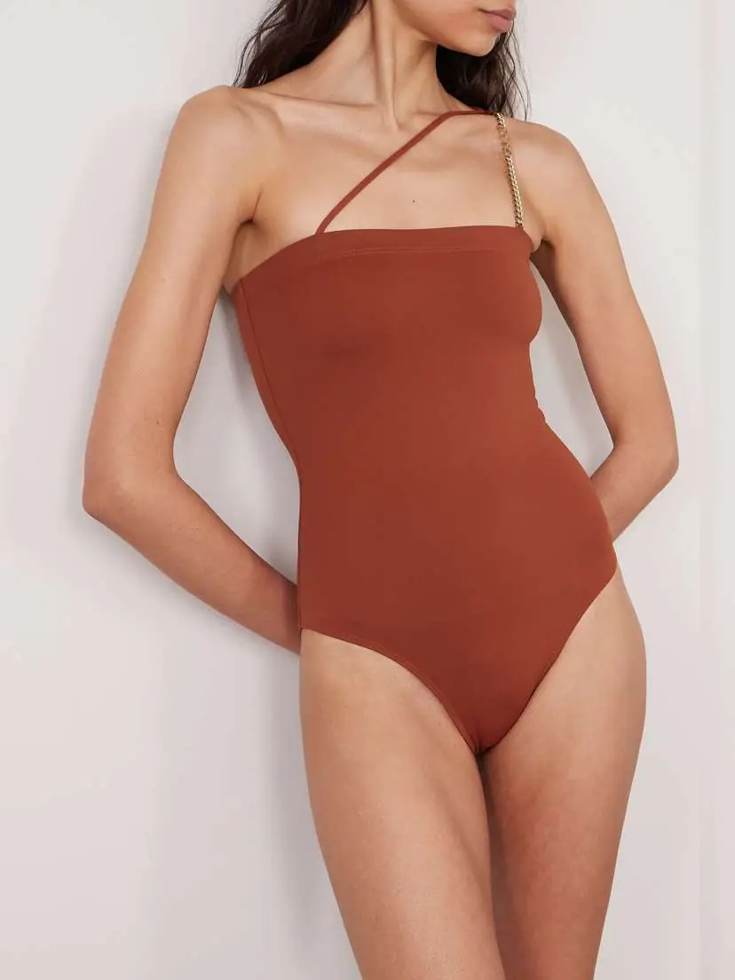 Gucci One-shoulder Chain-embellished Swimsuit | Thumbnail 3 Gucci One-shoulder Chain-embellished Swimsuit | Thumbnail 3