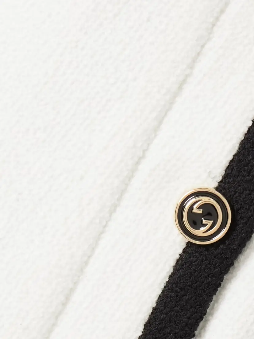 Gucci Cropped Two-tone Cotton-blend Tweed Jacket | Thumbnail 5 Gucci Cropped Two-tone Cotton-blend Tweed Jacket | Thumbnail 5