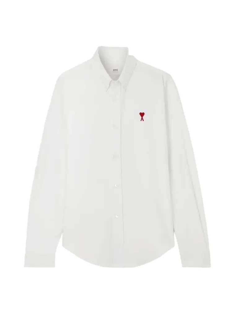AMI PARIS Adc Embroidered Cotton Oxford Shirt | Image 1 AMI PARIS Adc Embroidered Cotton Oxford Shirt | Image 1