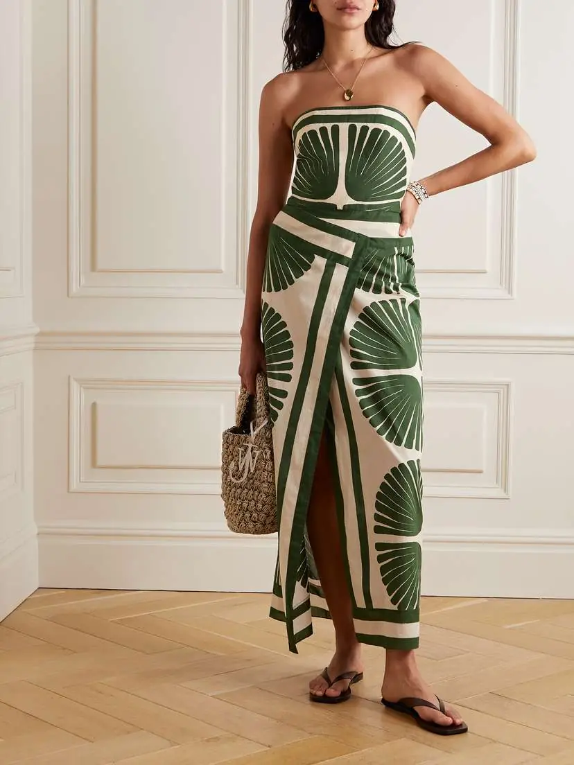 Johanna Ortiz Ancient Peru Strapless Shirred Printed Cotton-voile Maxi Dress | Thumbnail 2 Johanna Ortiz Ancient Peru Strapless Shirred Printed Cotton-voile Maxi Dress | Thumbnail 2