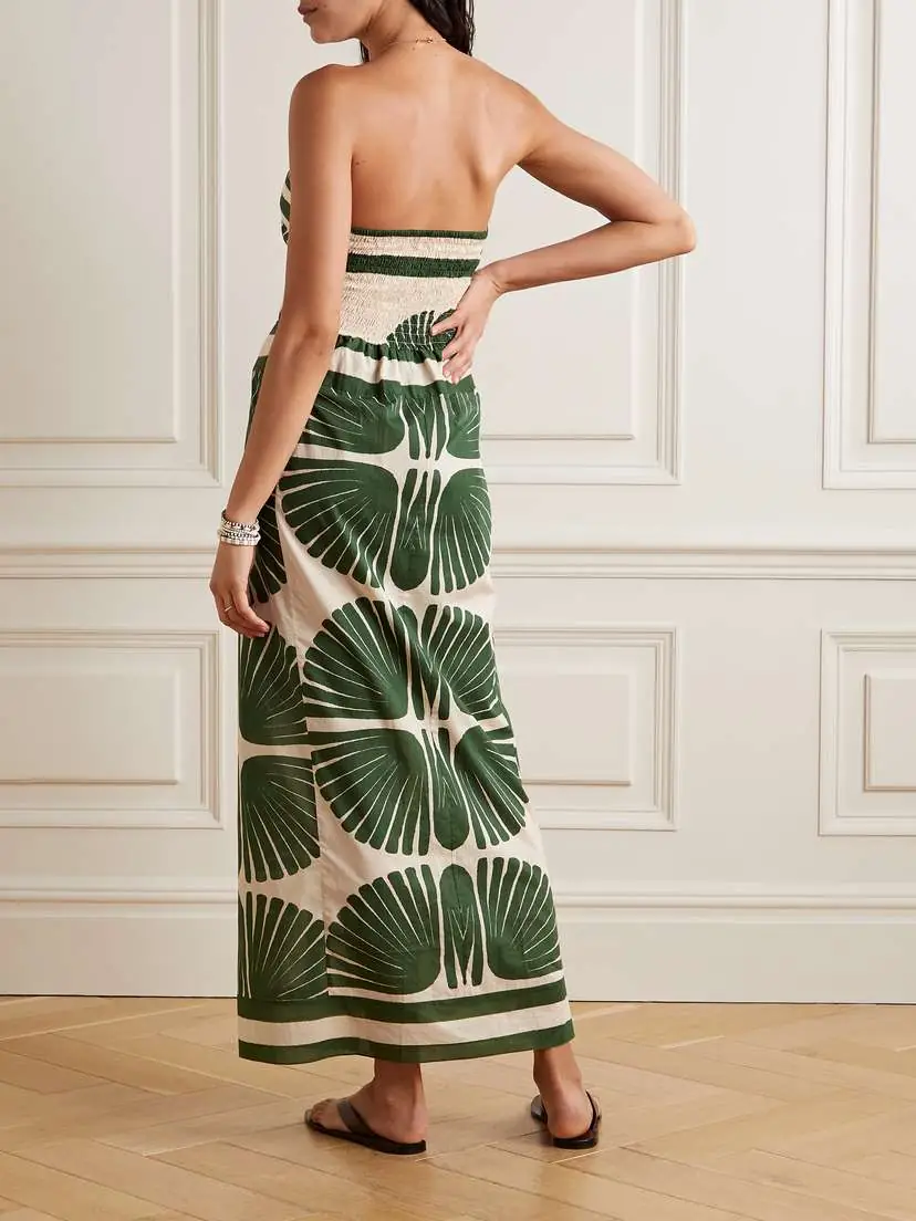 Johanna Ortiz Ancient Peru Strapless Shirred Printed Cotton-voile Maxi Dress | Thumbnail 3 Johanna Ortiz Ancient Peru Strapless Shirred Printed Cotton-voile Maxi Dress | Thumbnail 3