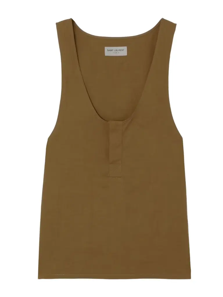 Cotton And Linen-blend Tank