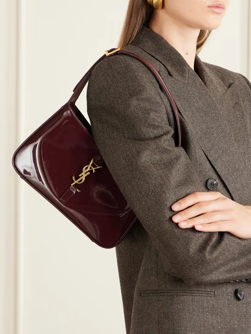 Saint Laurent Le 5 À 7 Patent-leather Shoulder Bag | Thumbnail 2 Saint Laurent Le 5 À 7 Patent-leather Shoulder Bag | Thumbnail 2