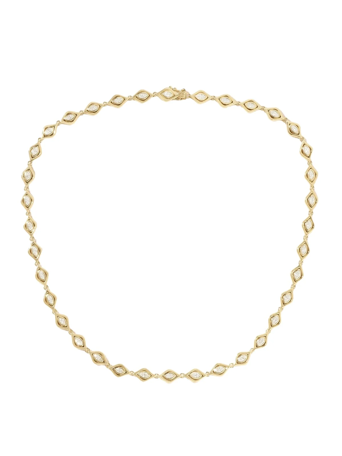 Evil Eye Eternity 14-karat Gold Diamond Necklace