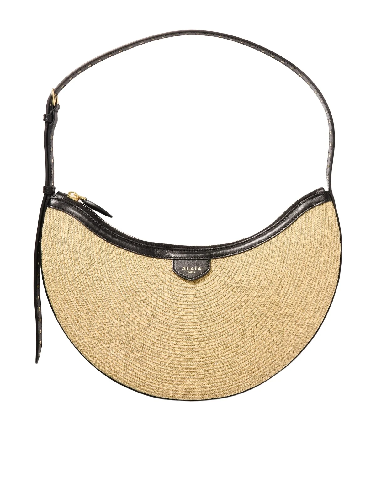 Demi Leather-trimmed Raffia Shoulder Bag Demi Leather-trimmed Raffia Shoulder Bag