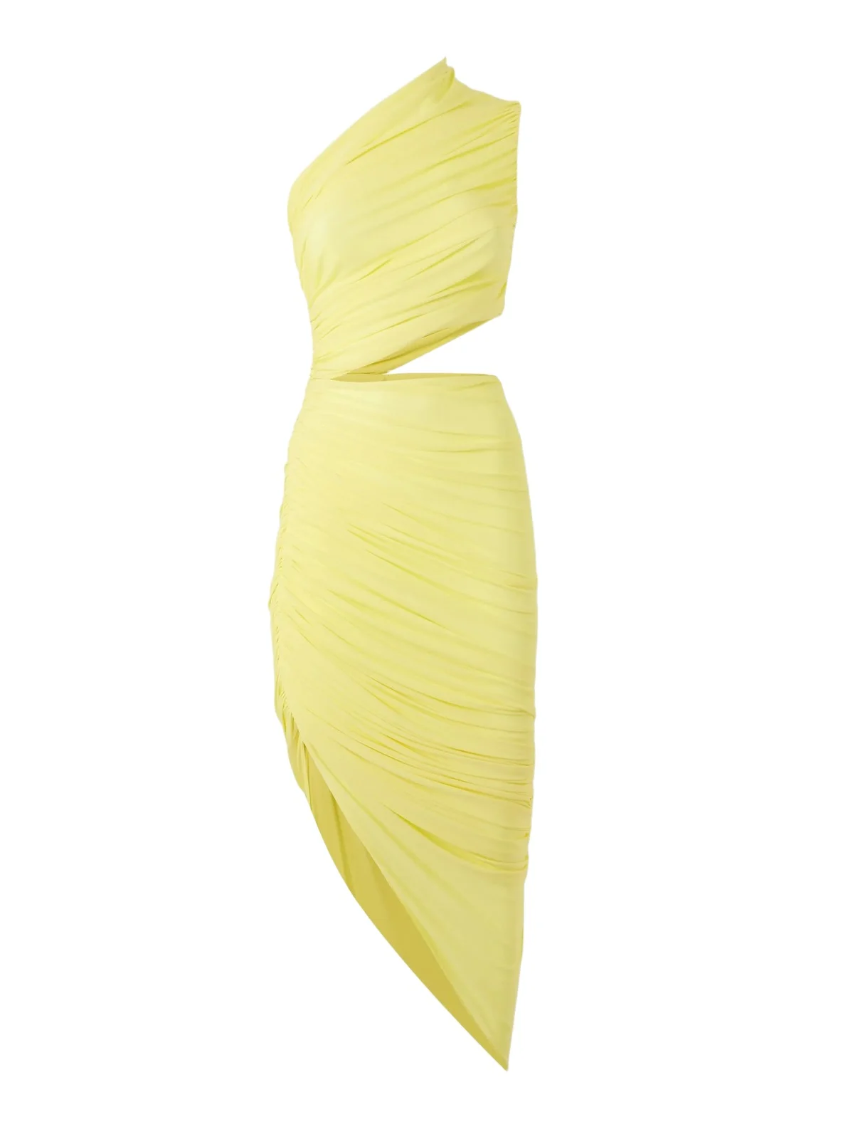 One-shoulder Cutout Stretch-jersey Midi Dress