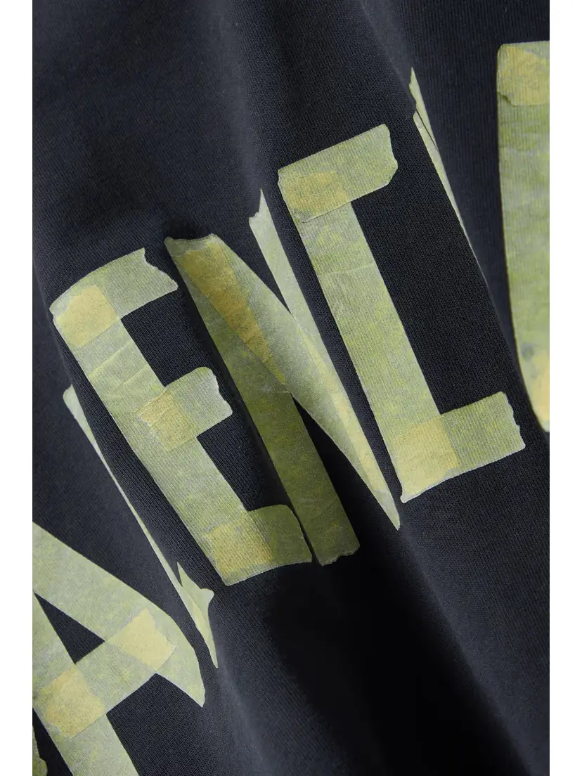 Balenciaga Oversized Distressed Printed Cotton-jersey T-shirt | Thumbnail 4 Balenciaga Oversized Distressed Printed Cotton-jersey T-shirt | Thumbnail 4