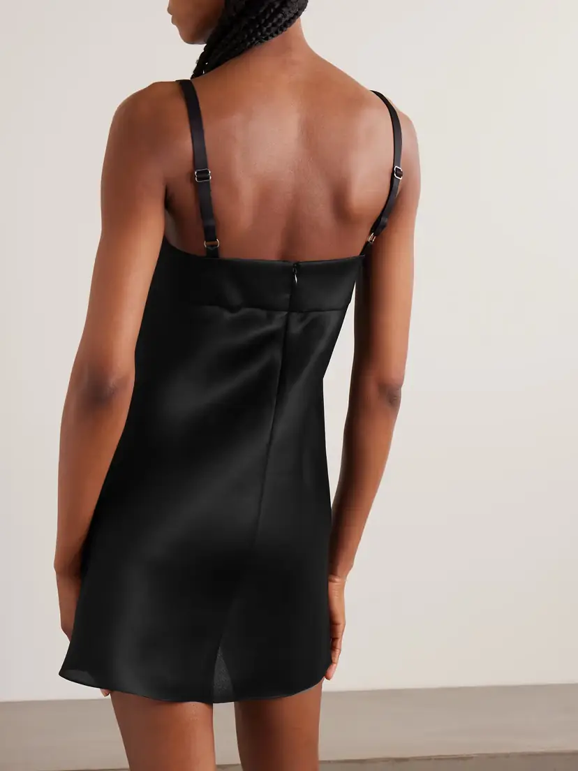 Khaite The Eli Silk-twill Mini Dress | Thumbnail 3 Khaite The Eli Silk-twill Mini Dress | Thumbnail 3
