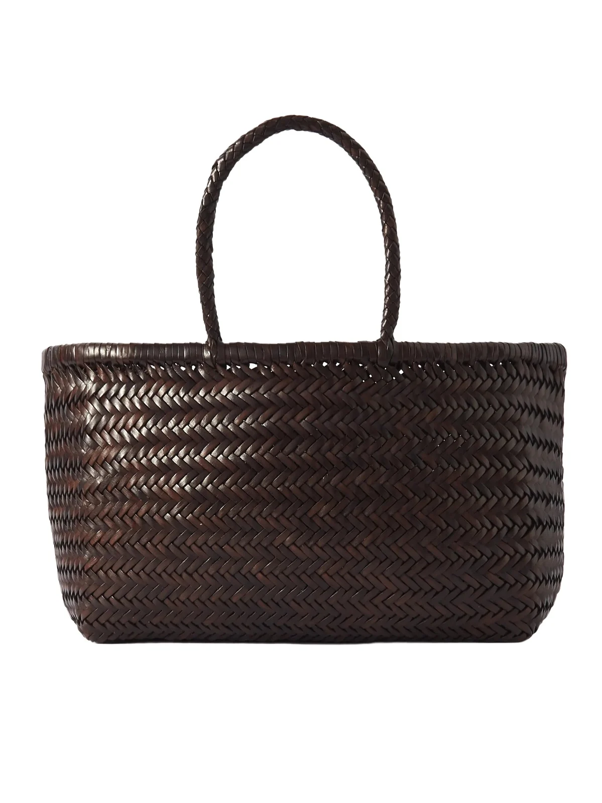 Bamboo Triple Jump Woven Leather Tote