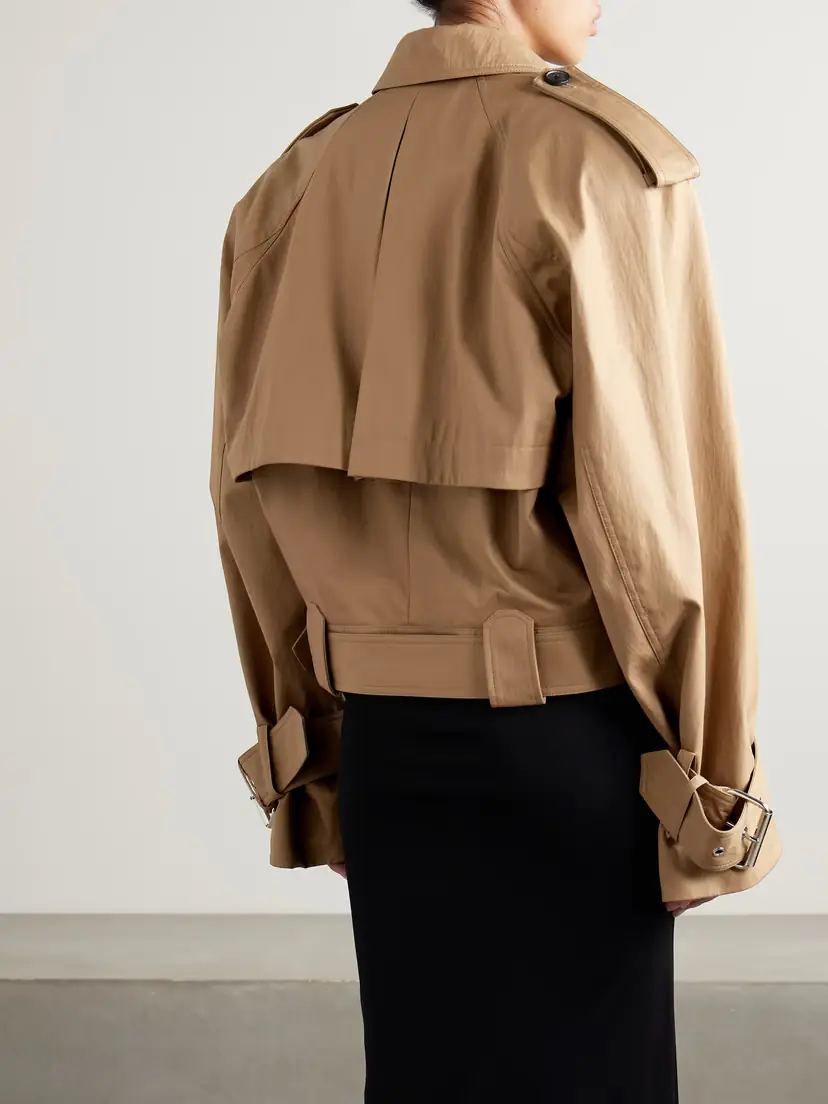 Khaite Hammond Cropped Belted Cotton-blend Twill Trench Coat | Thumbnail 4