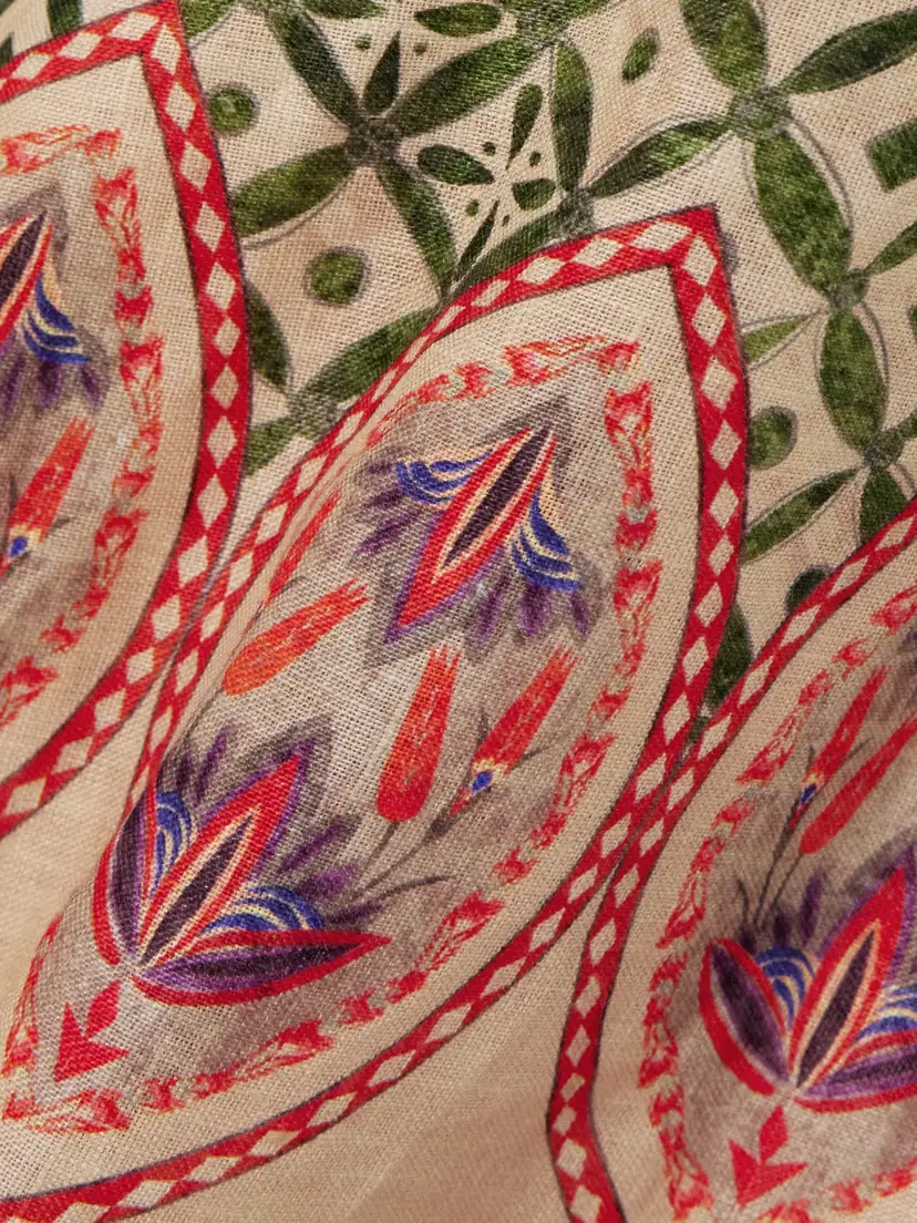 Saloni Neelam Linen Midi Dress | Thumbnail 4