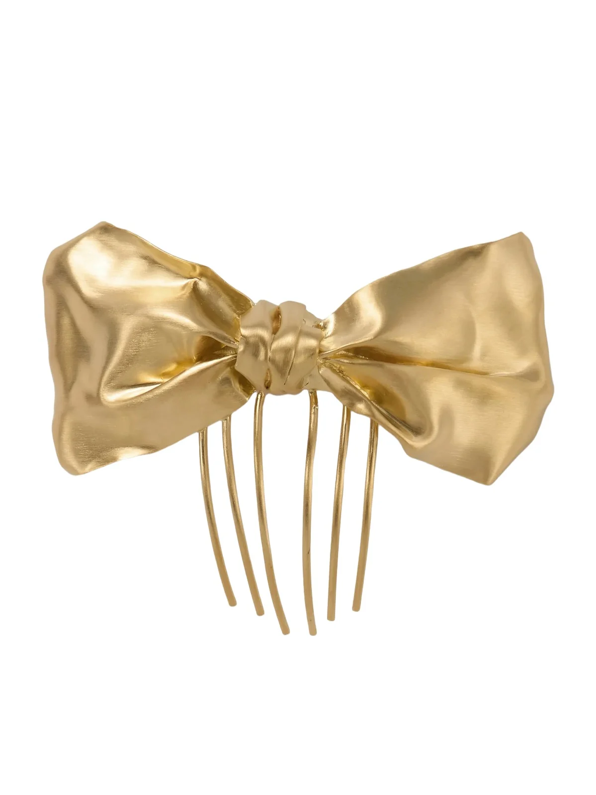 Gold-plated Bow Hair Comb