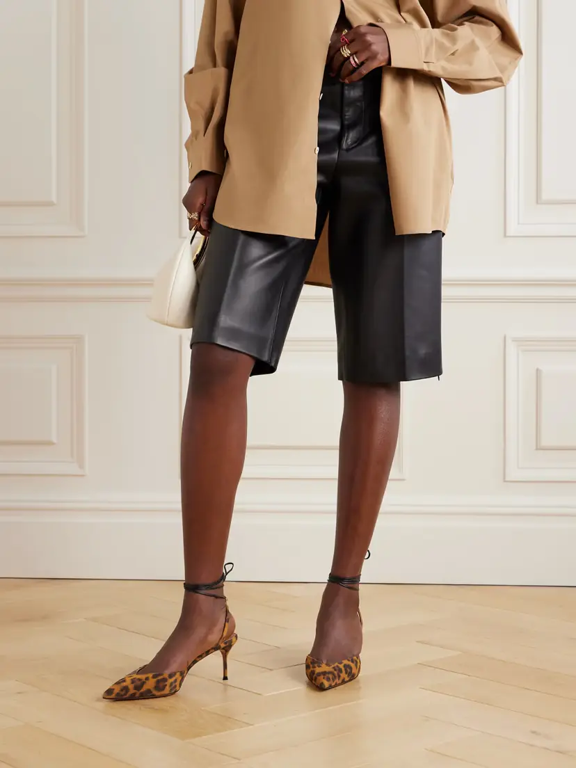 Aquazzura Beyond Leather-trimmed Leopard-print Suede Pumps | Thumbnail 2 Aquazzura Beyond Leather-trimmed Leopard-print Suede Pumps | Thumbnail 2