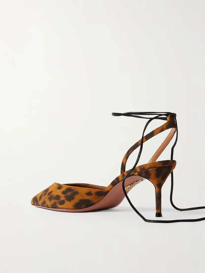 Aquazzura Beyond Leather-trimmed Leopard-print Suede Pumps | Thumbnail 3 Aquazzura Beyond Leather-trimmed Leopard-print Suede Pumps | Thumbnail 3