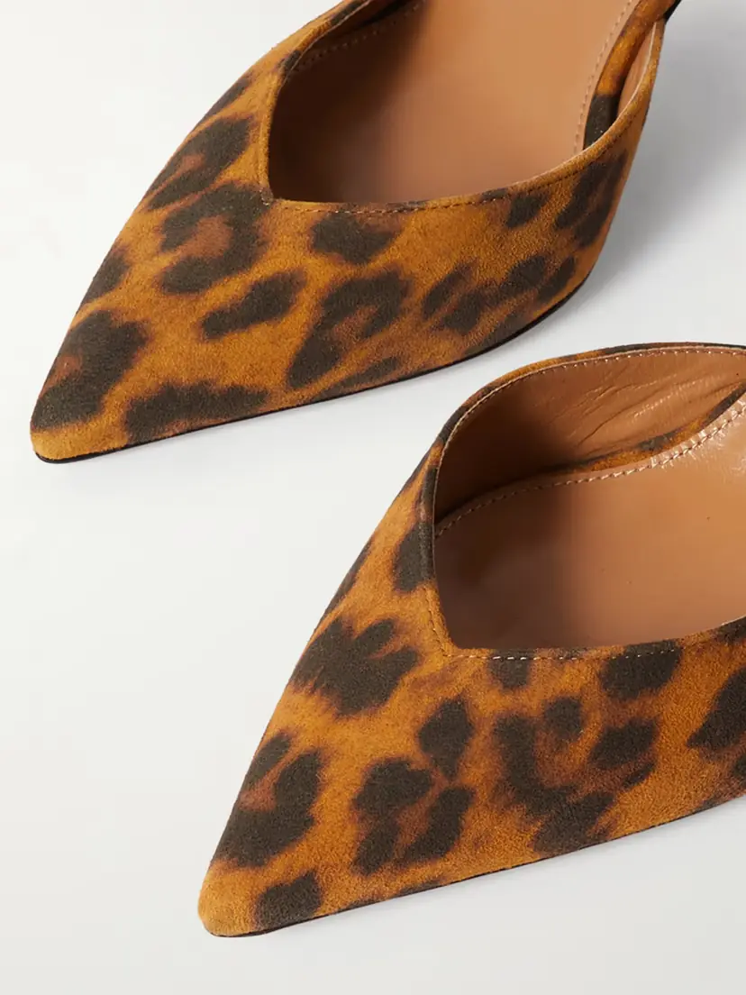 Aquazzura Beyond Leather-trimmed Leopard-print Suede Pumps | Thumbnail 4 Aquazzura Beyond Leather-trimmed Leopard-print Suede Pumps | Thumbnail 4