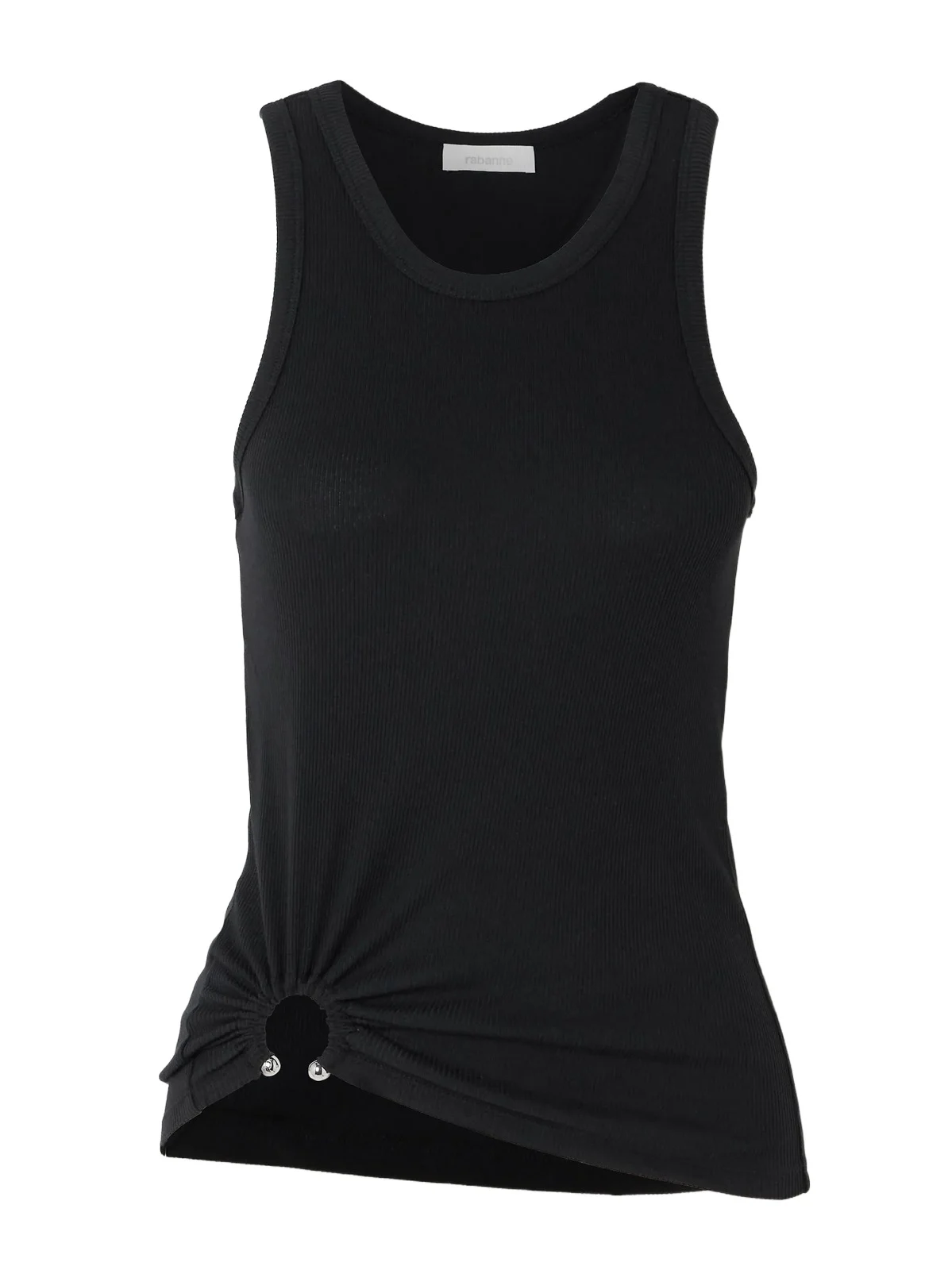 Embellished Gathered Ribbed Stretch-cotton Jersey Tank Embellished Gathered Ribbed Stretch-cotton Jersey Tank