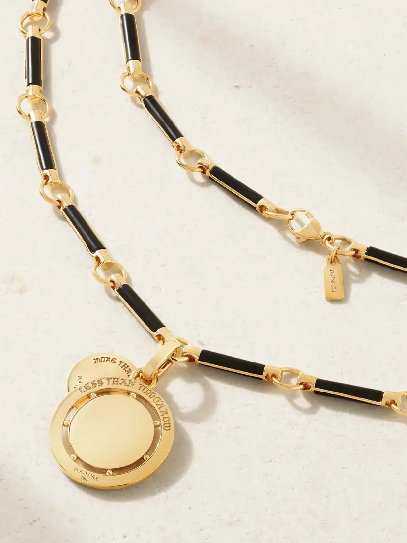 Foundrae Ever Growing Vivacity 18-karat Gold Onyx Necklace | Thumbnail 3 Foundrae Ever Growing Vivacity 18-karat Gold Onyx Necklace | Thumbnail 3