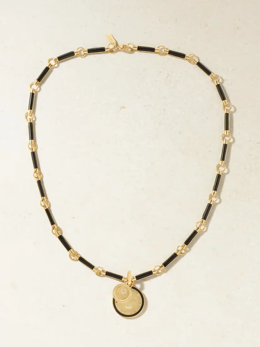 Foundrae Ever Growing Vivacity 18-karat Gold Onyx Necklace | Thumbnail 4 Foundrae Ever Growing Vivacity 18-karat Gold Onyx Necklace | Thumbnail 4