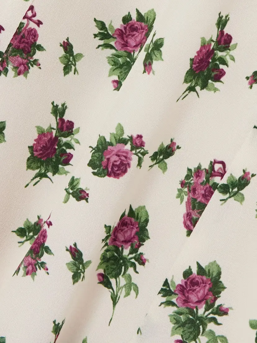 Alessandra Rich Bow-embellished Floral-print Silk-satin Midi Dress | Thumbnail 4