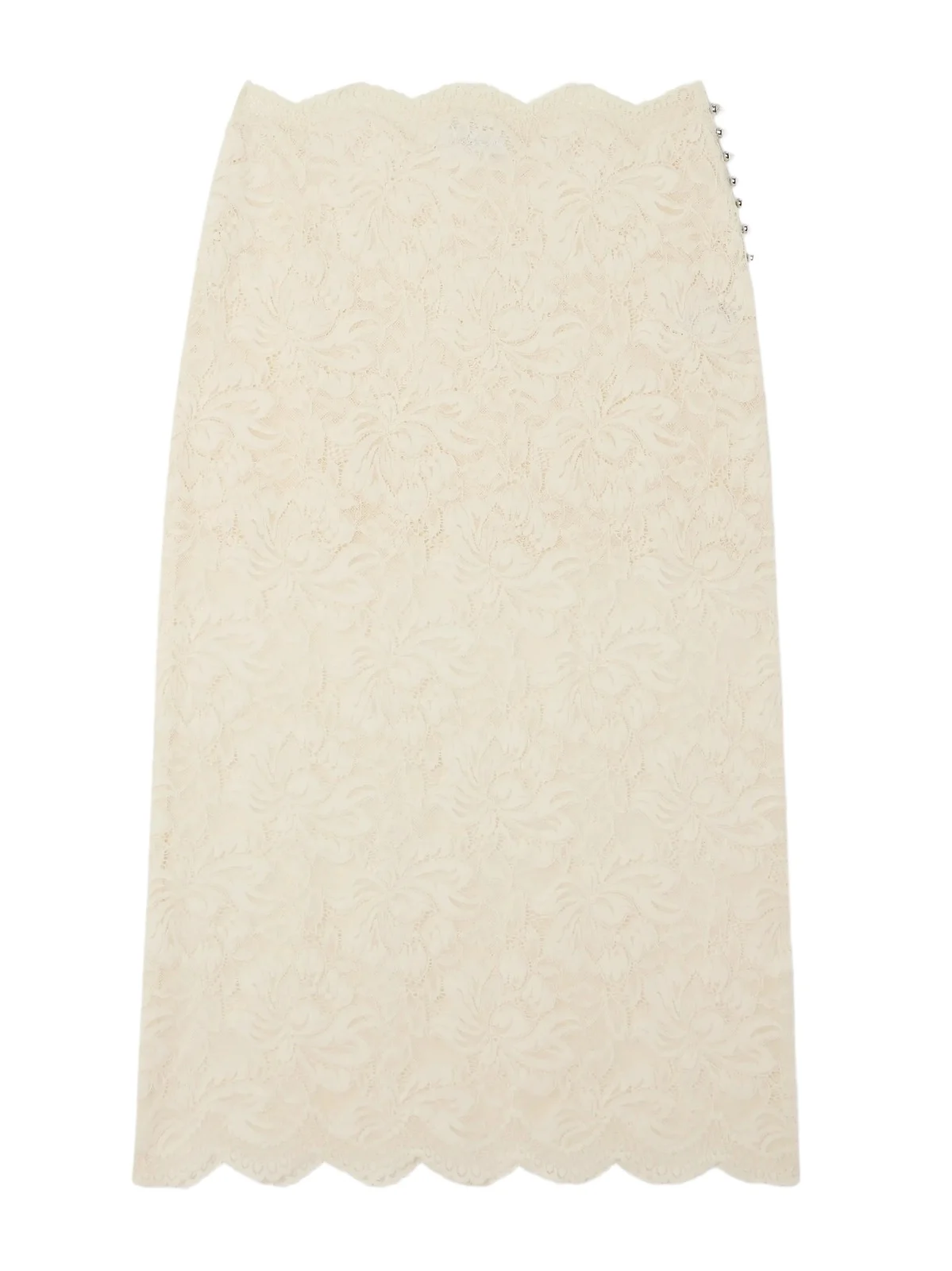 Scalloped Lace Midi Skirt