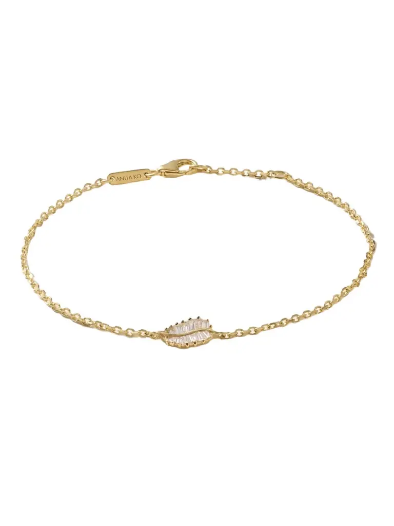 Anita Ko Palm Leaf 18-karat Gold Diamond Bracelet