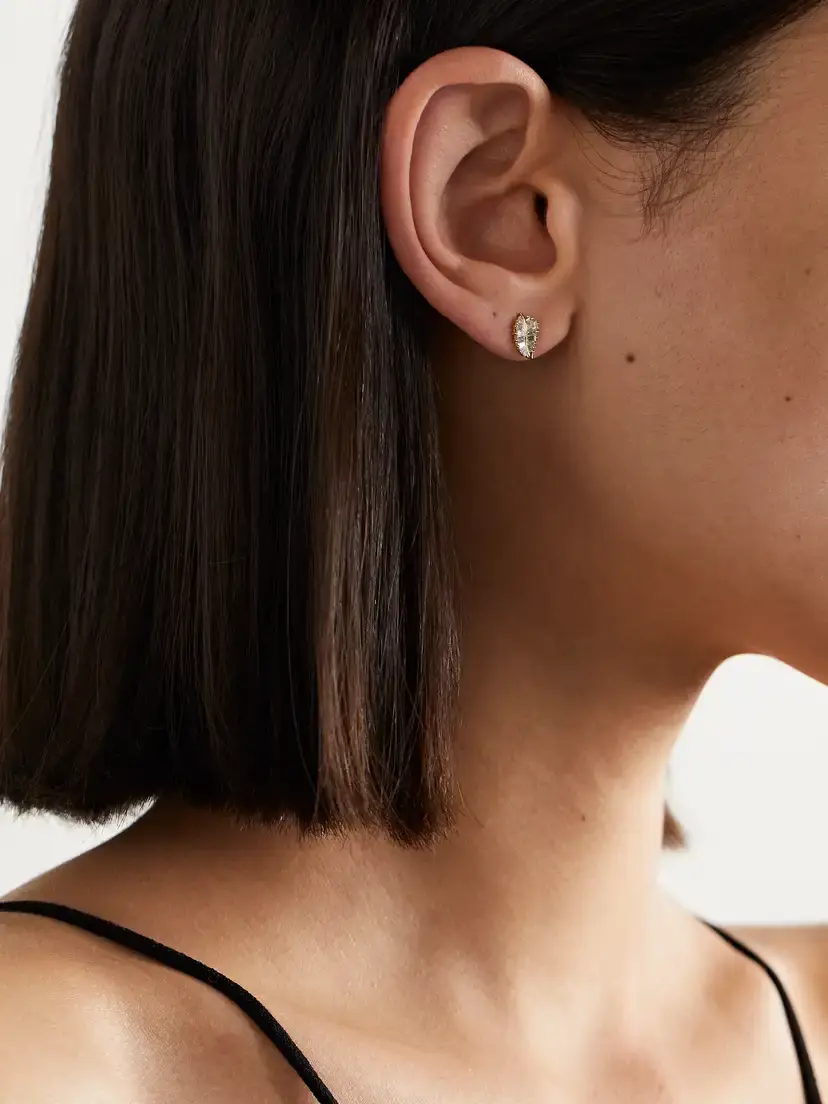 Anita Ko Small 18-karat Gold Diamond Earrings | Thumbnail 2 Anita Ko Small 18-karat Gold Diamond Earrings | Thumbnail 2