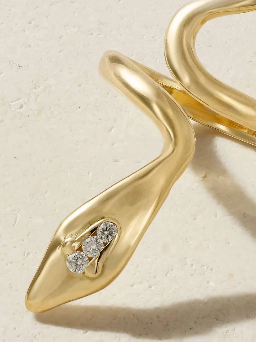 Ileana Makri Cobra 18-karat Gold Diamond Ring | Thumbnail 4