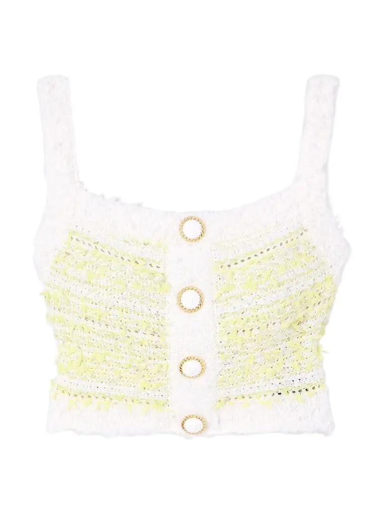 Sequin-embellished Cotton-blend Tweed Top