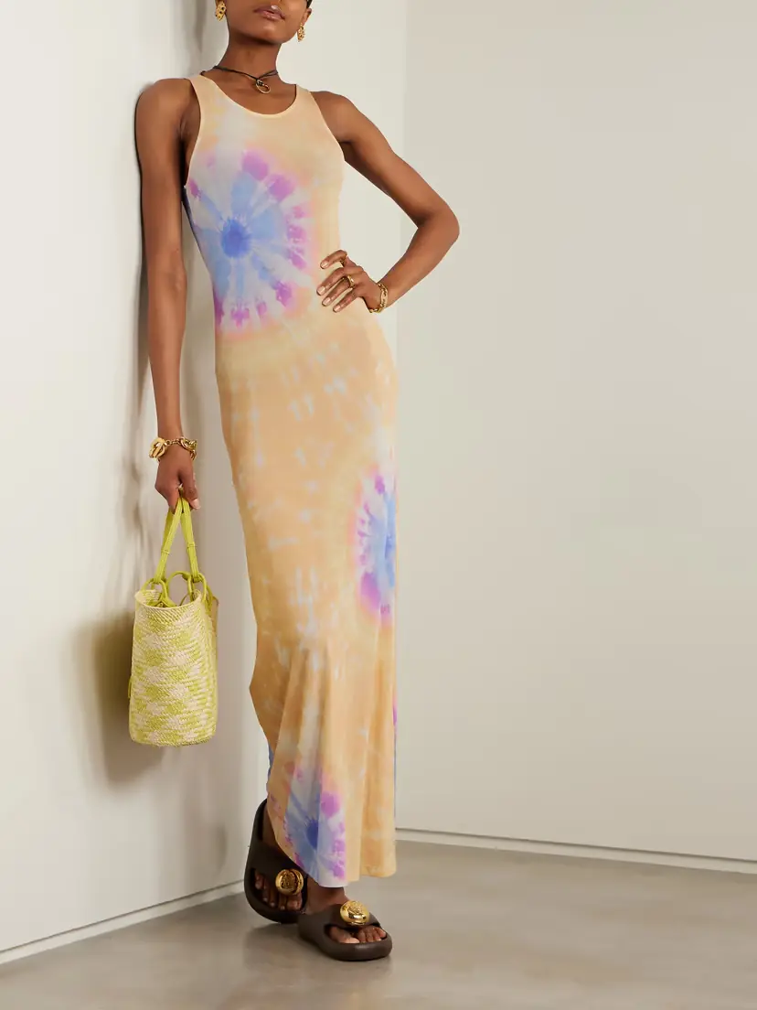 Rabanne Second Skin Tie-dyed Stretch-jersey Maxi Dress | Thumbnail 2