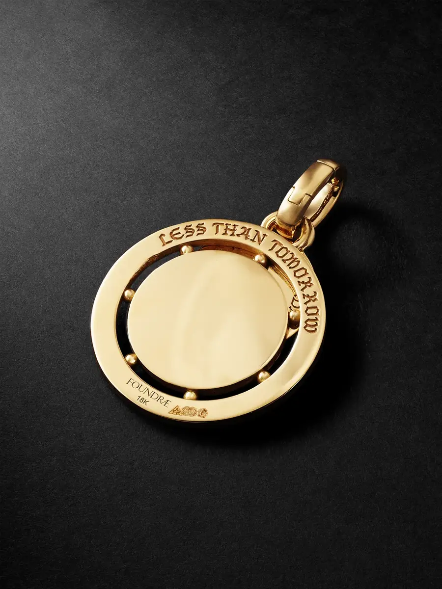 Foundrae L'Eternelle Chanson Couplet 18-Karat Gold and Enamel Pendant - Men | Thumbnail 3