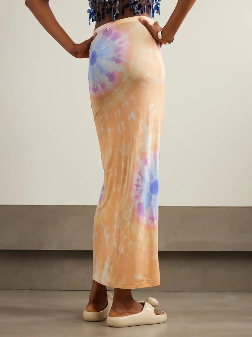 Rabanne Second Skin Tie-dyed Stretch-jersey Maxi Skirt | Thumbnail 3 Rabanne Second Skin Tie-dyed Stretch-jersey Maxi Skirt | Thumbnail 3