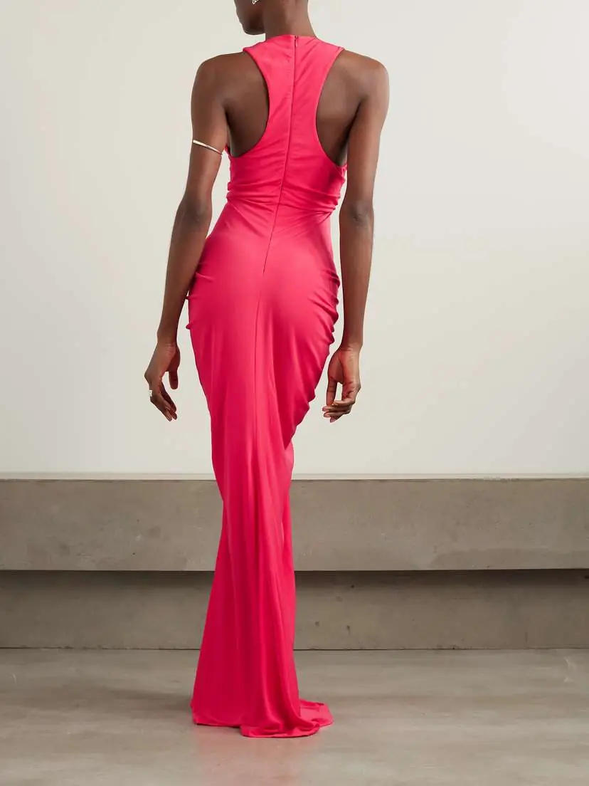 Christopher Esber Vivenda Cutout Draped Jersey Maxi Dress - UK 14 | Thumbnail 3