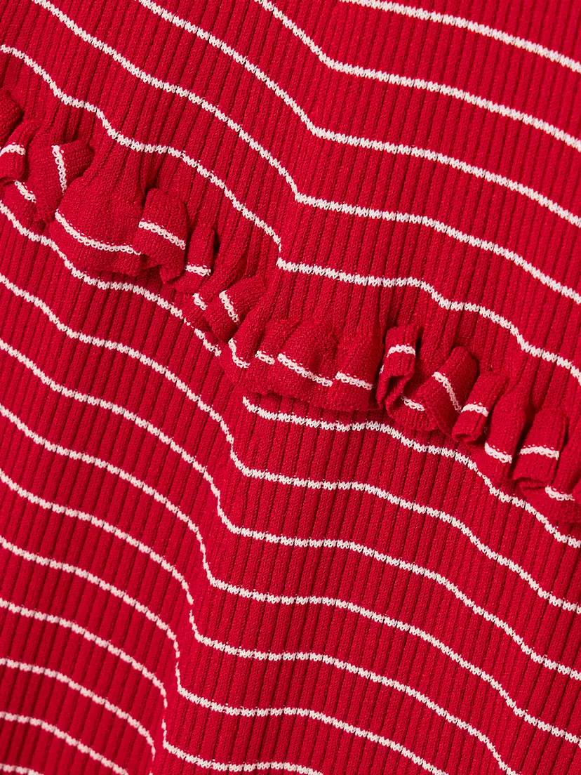 Altuzarra Delpini Ruffled Striped Ribbed-knit Midi Dress | Thumbnail 4 Altuzarra Delpini Ruffled Striped Ribbed-knit Midi Dress | Thumbnail 4