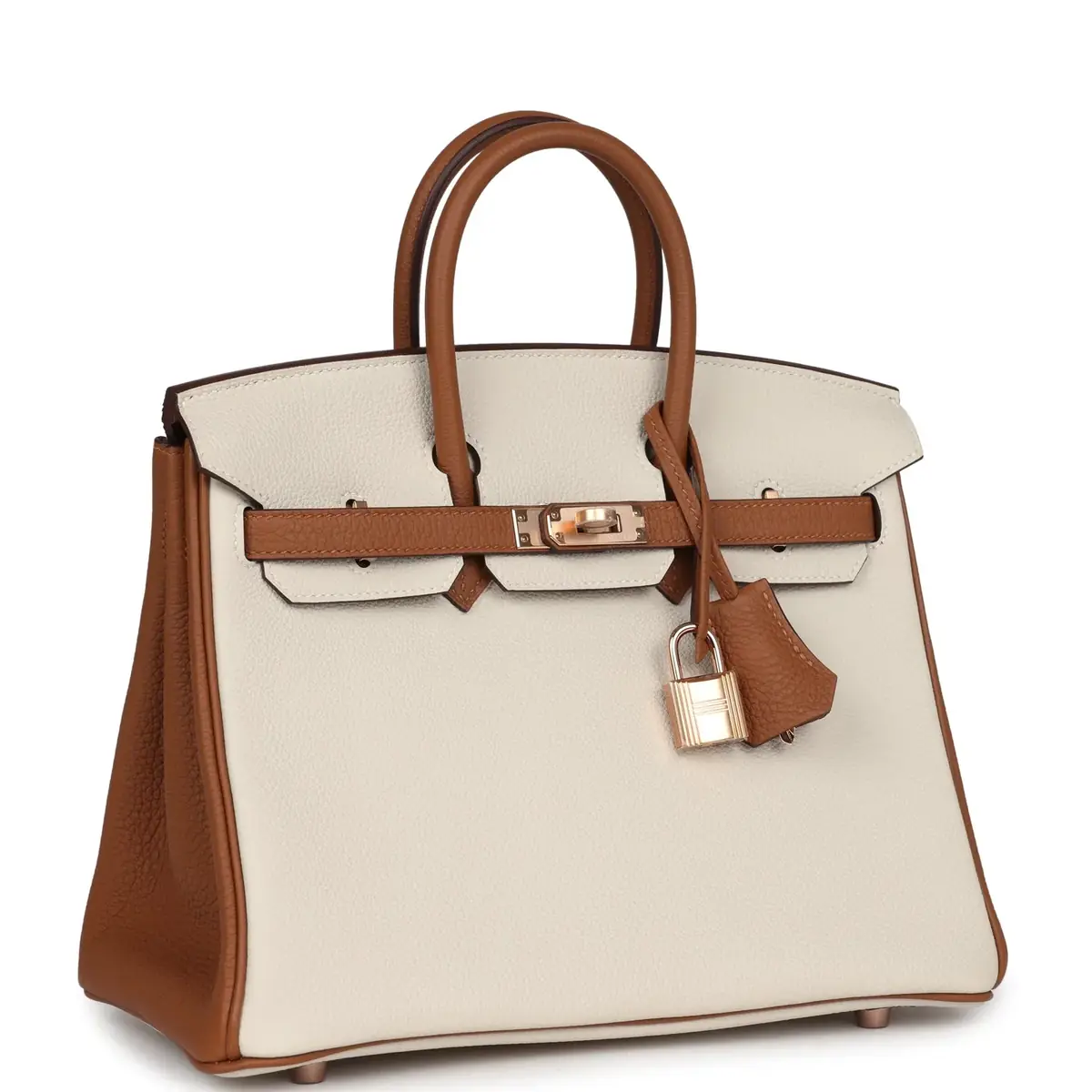 HERMÈS Hermes Special Order (HSS) Birkin 25 Craie and Gold Togo Rose Gold Hardware | Thumbnail 2 HERMÈS Hermes Special Order (HSS) Birkin 25 Craie and Gold Togo Rose Gold Hardware | Thumbnail 2