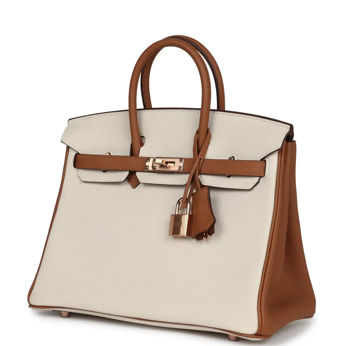HERMÈS Hermes Special Order (HSS) Birkin 25 Craie and Gold Togo Rose Gold Hardware | Thumbnail 3 HERMÈS Hermes Special Order (HSS) Birkin 25 Craie and Gold Togo Rose Gold Hardware | Thumbnail 3