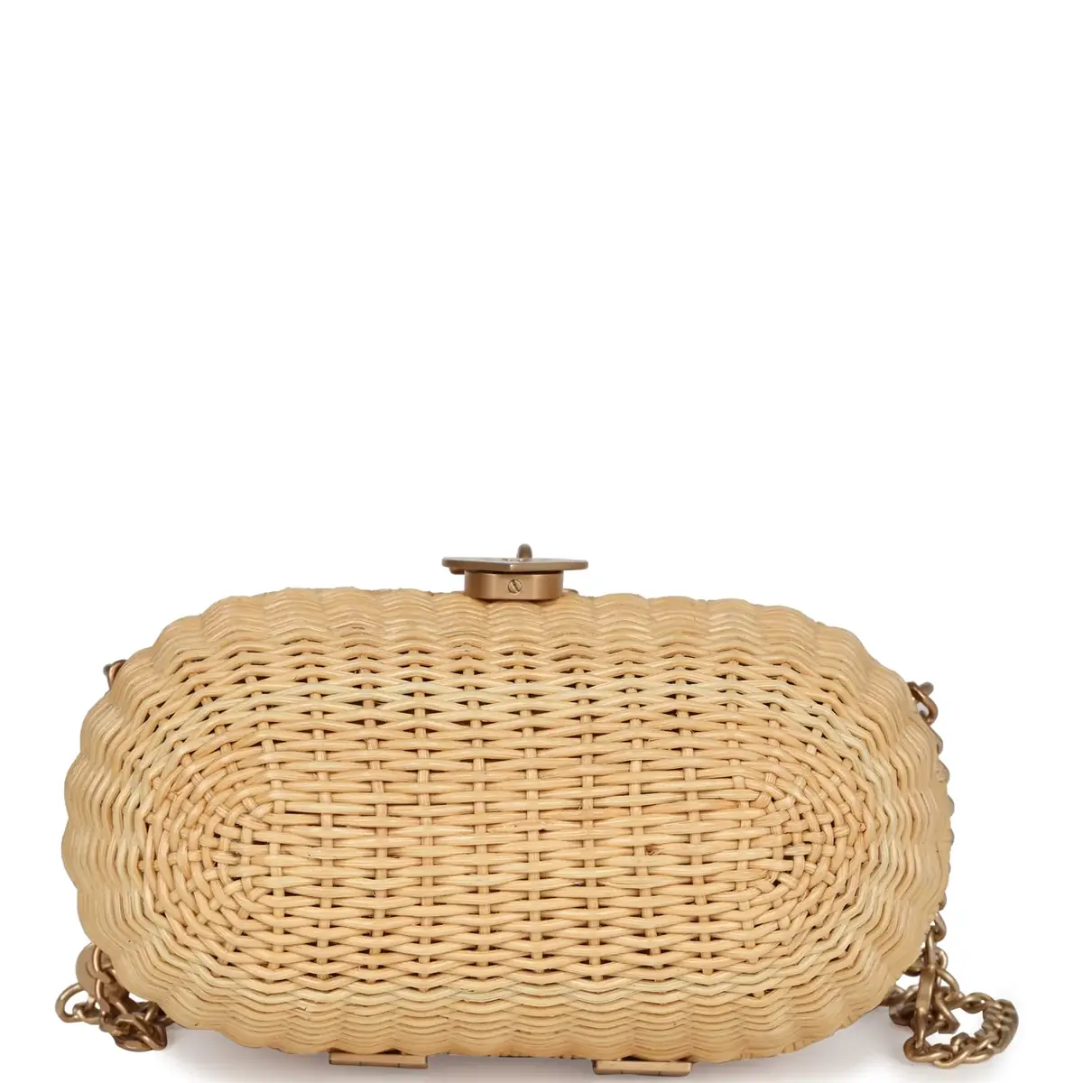 Chanel Vintage Chanel Small Heart Lock Basket Bag Natural Wicker Brushed Gold Hardware | Thumbnail 8 Chanel Vintage Chanel Small Heart Lock Basket Bag Natural Wicker Brushed Gold Hardware | Thumbnail 8