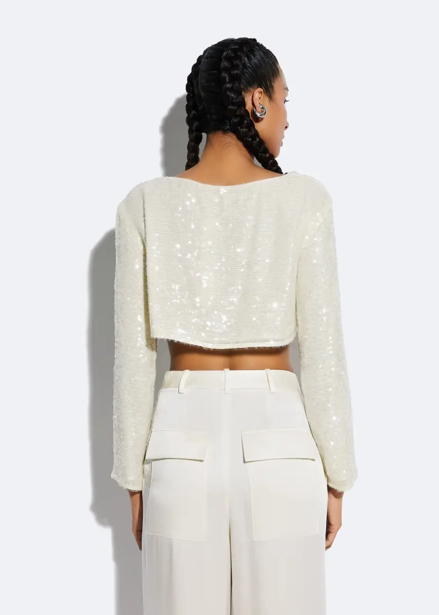 LAPOINTE Sequin Cropped Top | Thumbnail 2 LAPOINTE Sequin Cropped Top | Thumbnail 2