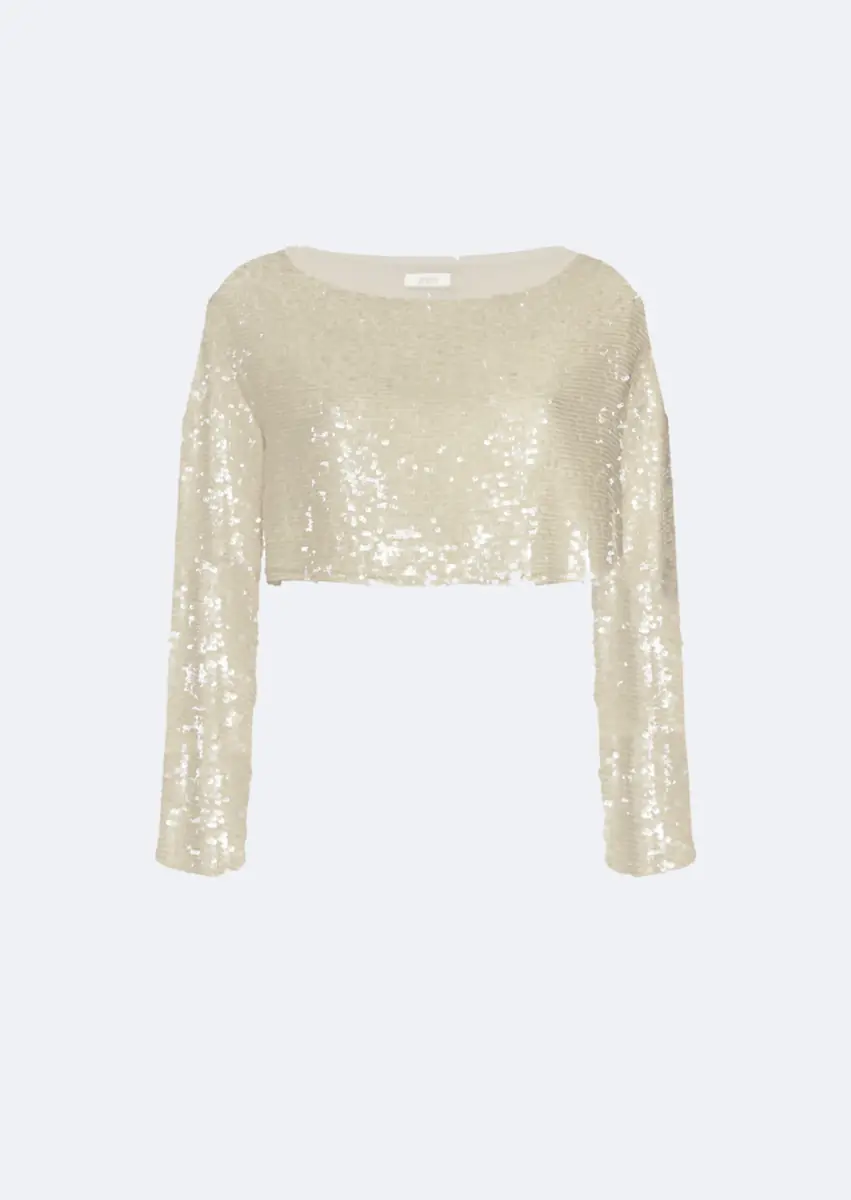 LAPOINTE Sequin Cropped Top | Thumbnail 3 LAPOINTE Sequin Cropped Top | Thumbnail 3