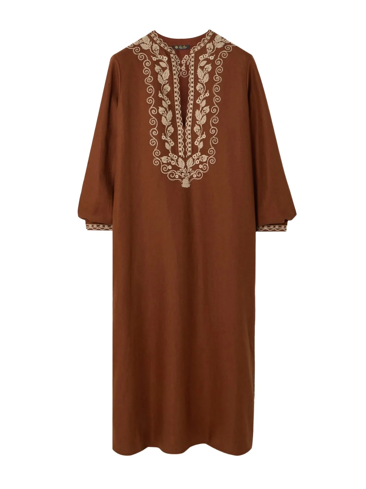 Embroidered Linen Kaftan