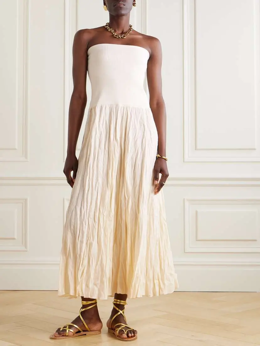 Johanna Ortiz Ribbed Jersey-trimmed Linen-blend Maxi Skirt | Thumbnail 5 Johanna Ortiz Ribbed Jersey-trimmed Linen-blend Maxi Skirt | Thumbnail 5