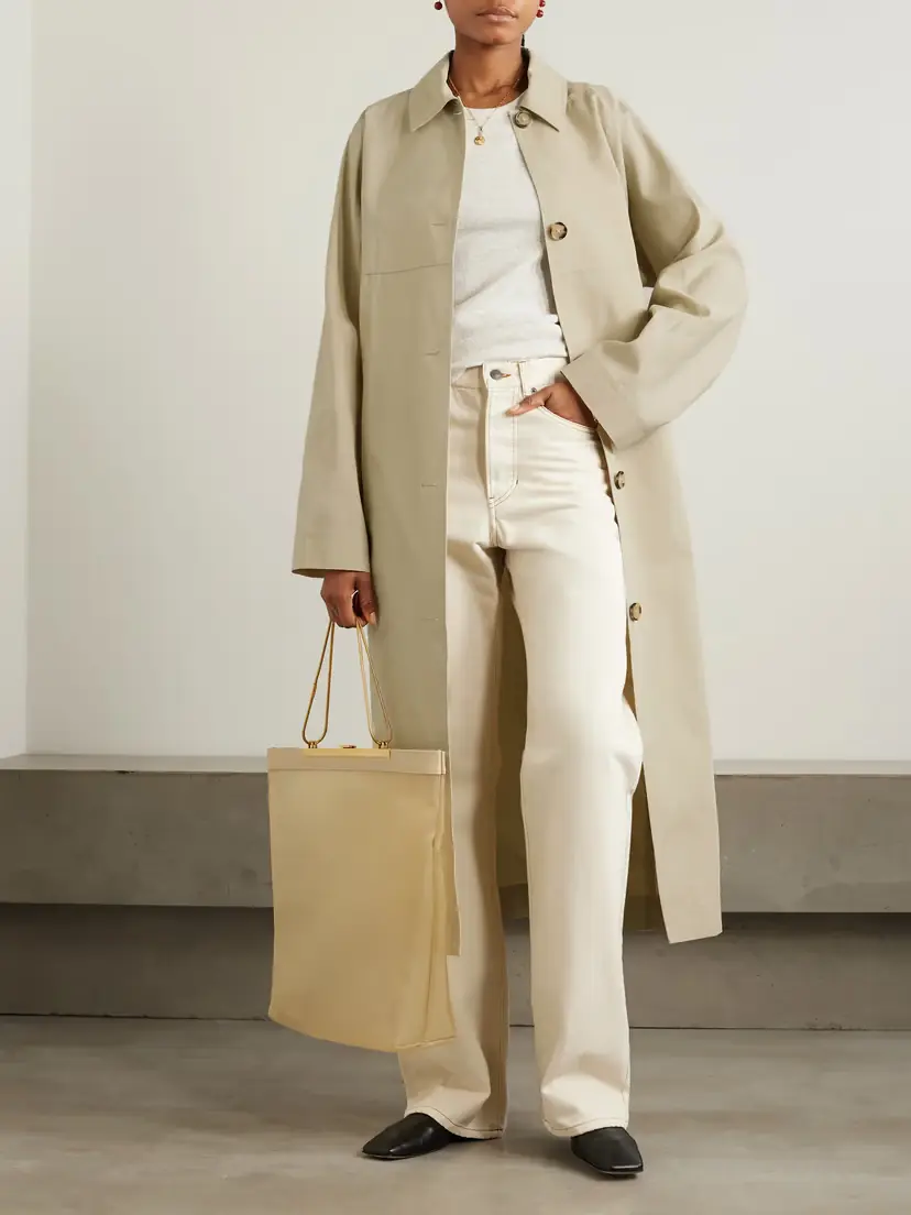 TOTEME Organic Cotton And Silk-blend Trench Coat | Thumbnail 2