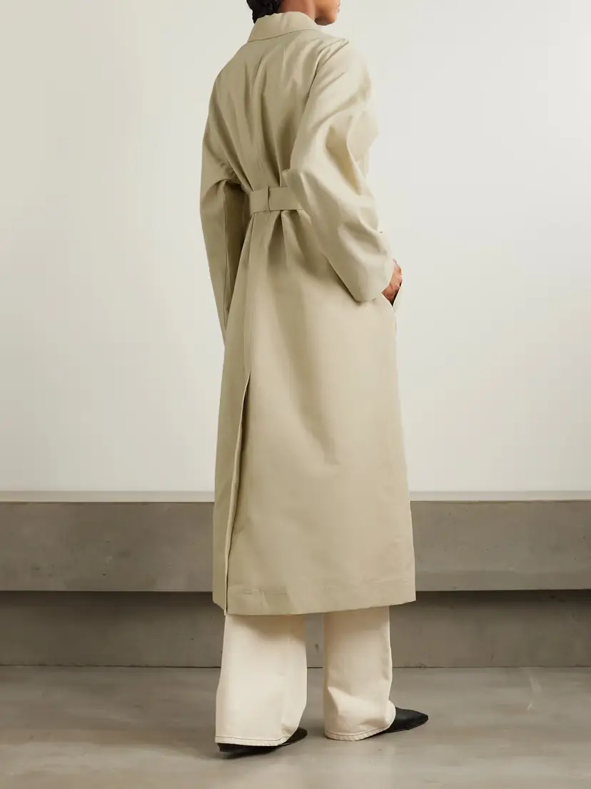 TOTEME Organic Cotton And Silk-blend Trench Coat | Thumbnail 4